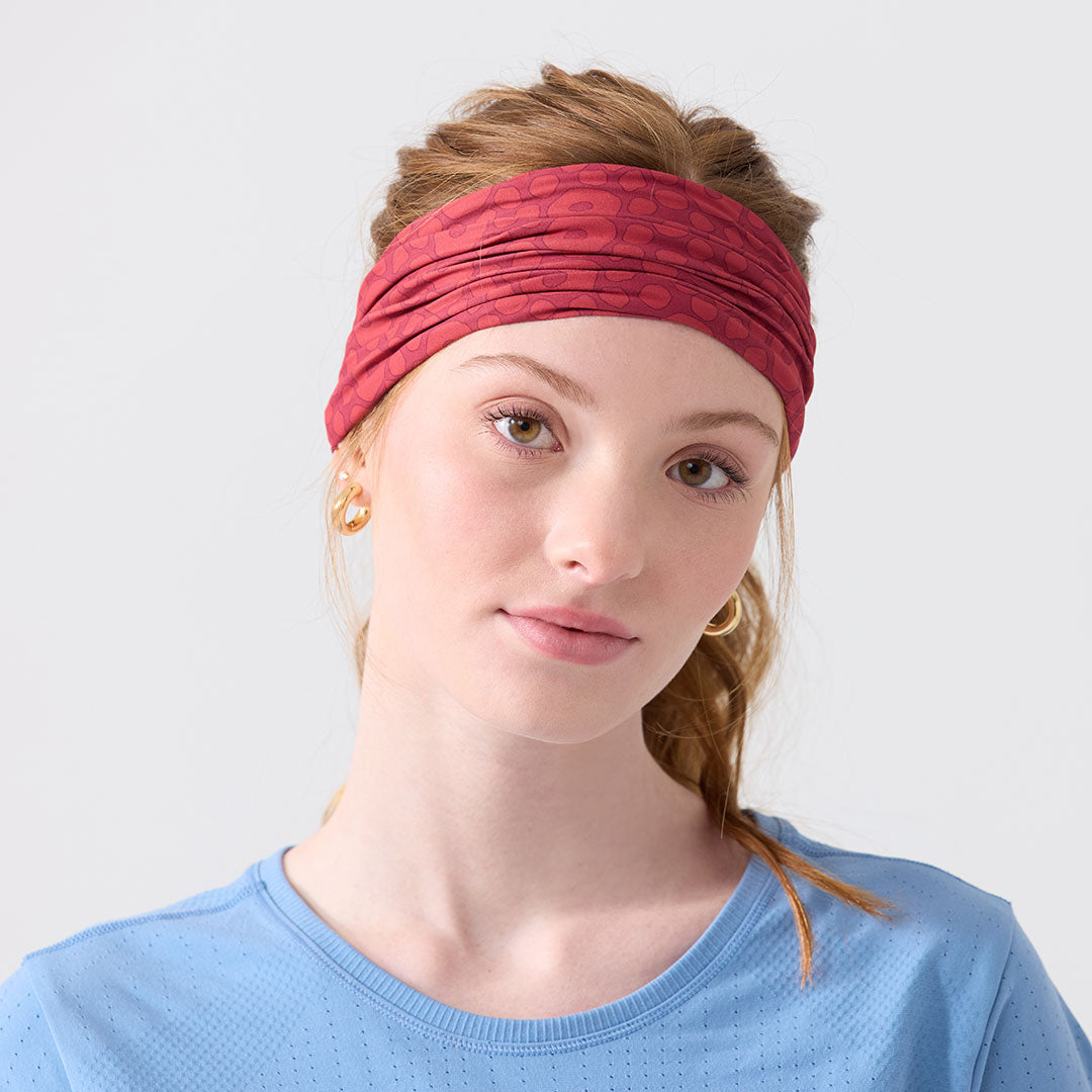 Rita Non Slip Cloth Comfort Soft Workout Women Headbands Crimson Organic Circles #crimson_organic_circles