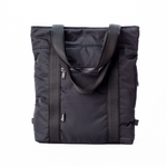 Bharti Backpack Tote Black Laptop Bag Recycled Fabric Travel Everyday Bag #black