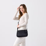 recycled nylon crossbody bag #black