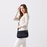 recycled nylon crossbody bag #black