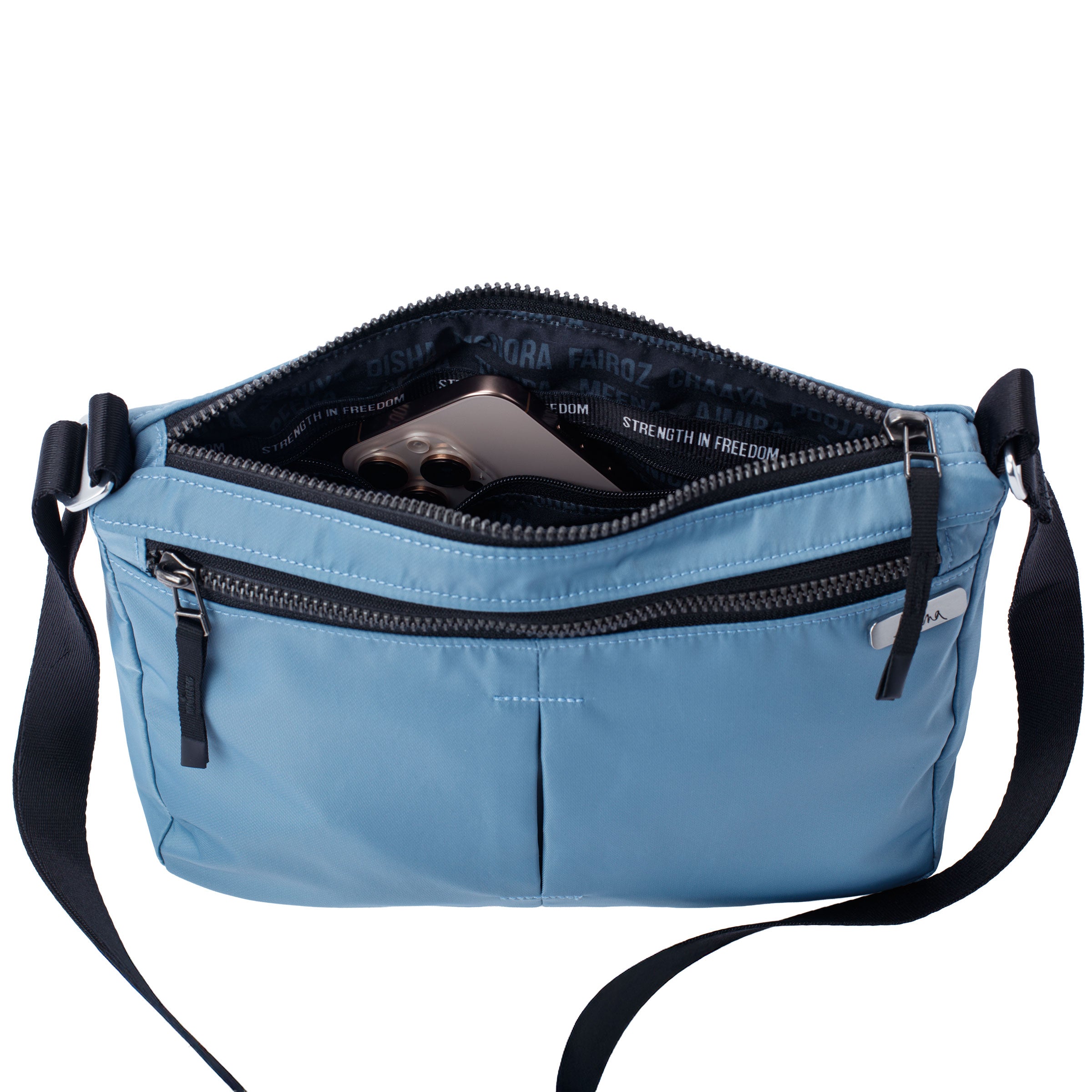 best nylon crossbody bag #slate_blue