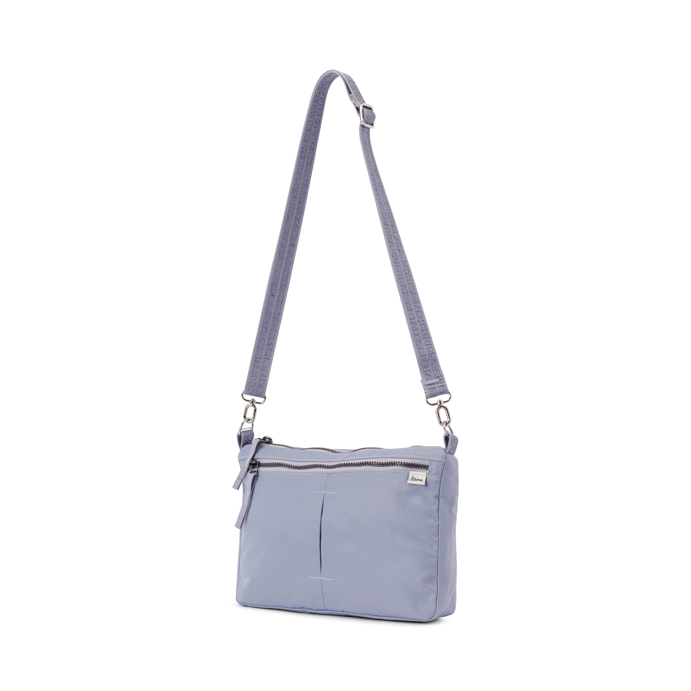 everyday crossbody bag with zippered pockets #lilac
