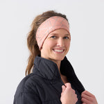 Women’s Winter Coral Light Orange Running Ear Warmer Headband #faded_coral