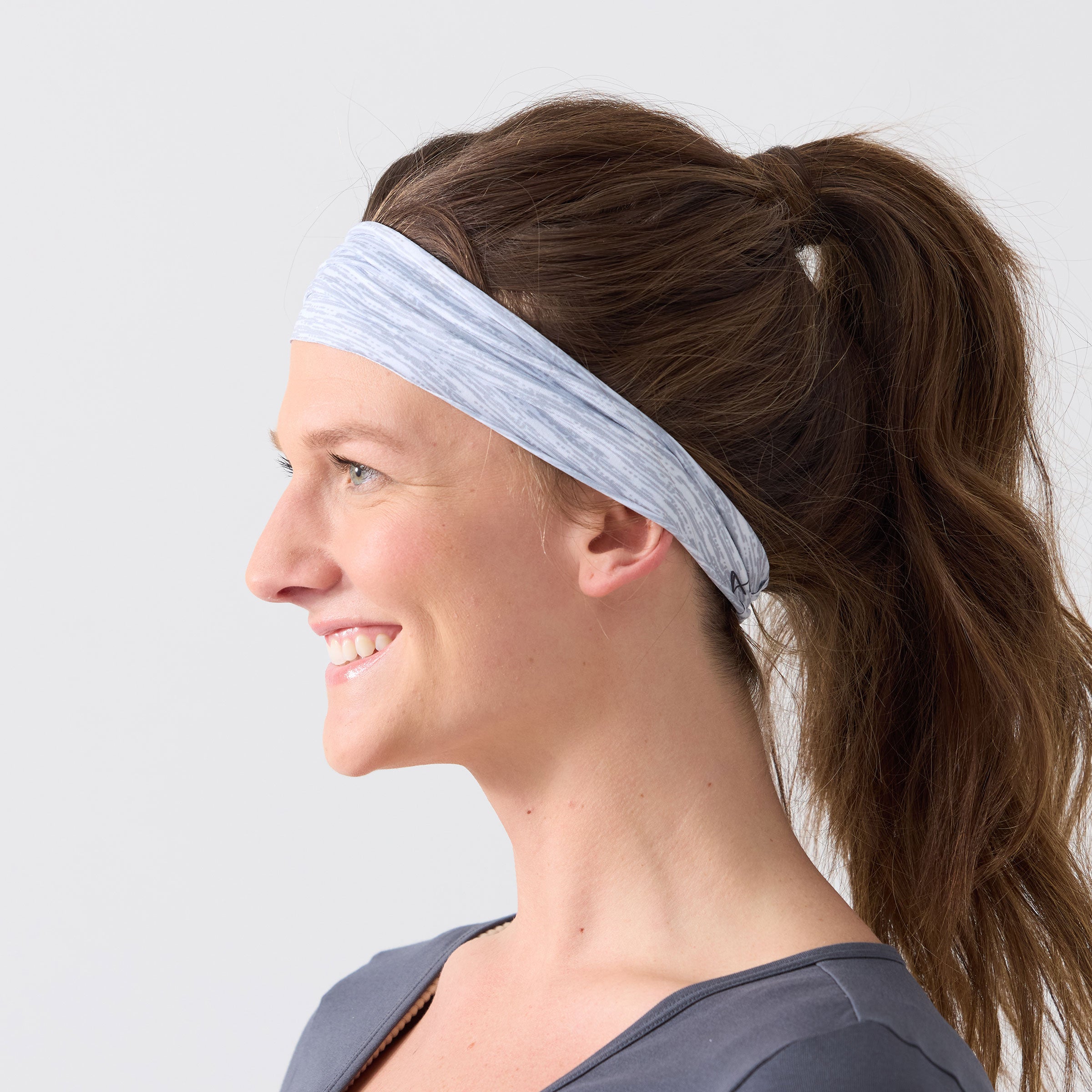 Non Slip Cloth Comfort Soft Workout Women Headbands 4 Inch One Size Gray Brushstrokes #gray_brushstrokes