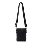 Compact phone crossbody bag with removable strap and zipper compartments #black
