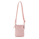 Pink crossbody bag on a white background #blush
