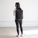 men large backpack bag water-repellent recycled fabric laptop matte black #matte_black