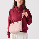 durable crossbody bag with fair trade materials #blush