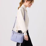 stylish crossbody bag with matching trims #lilac