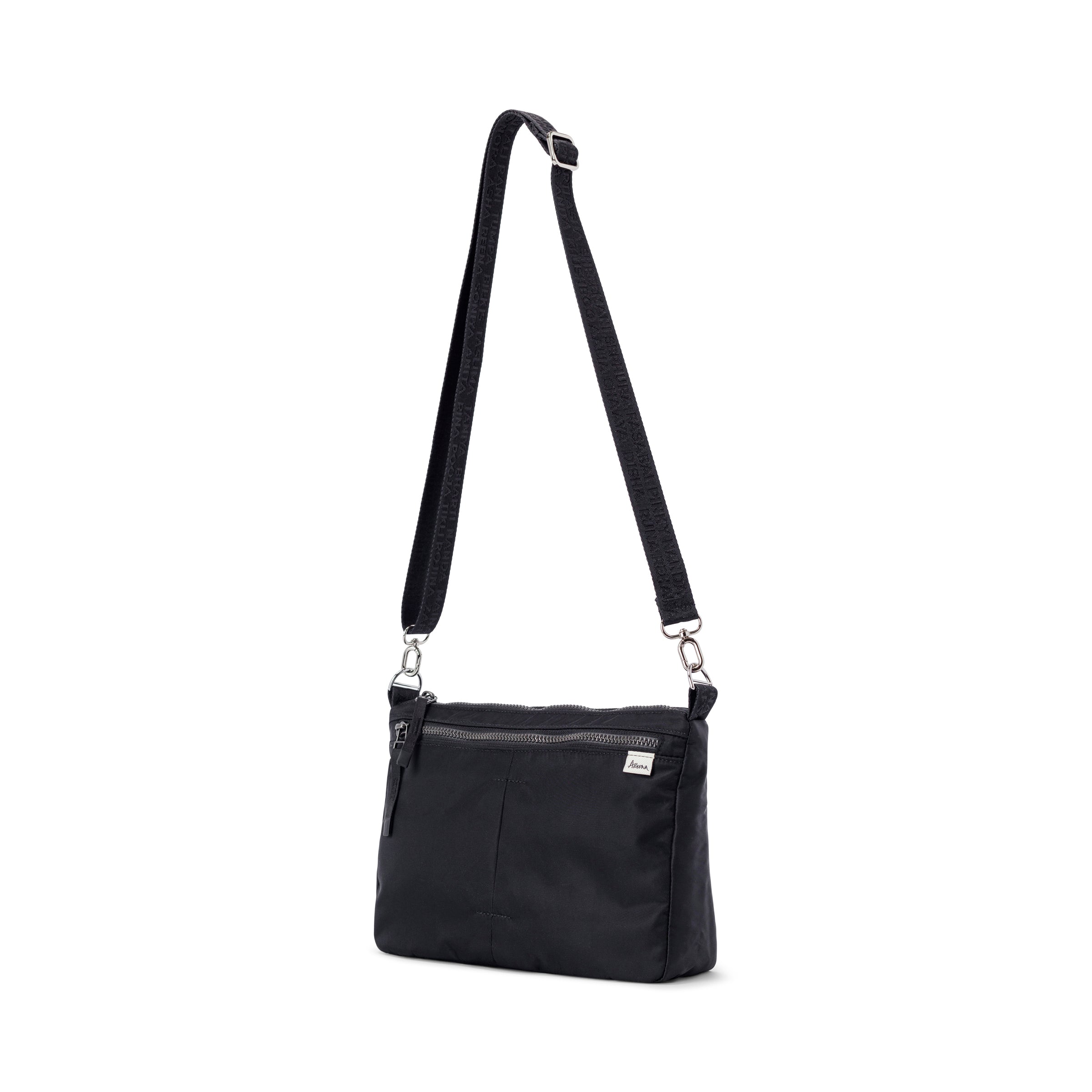 shree crossbody - adjustable strap hands‑free travel bag #black