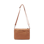 shree crossbody - compact crossbody bag with roomy center compartment #camel