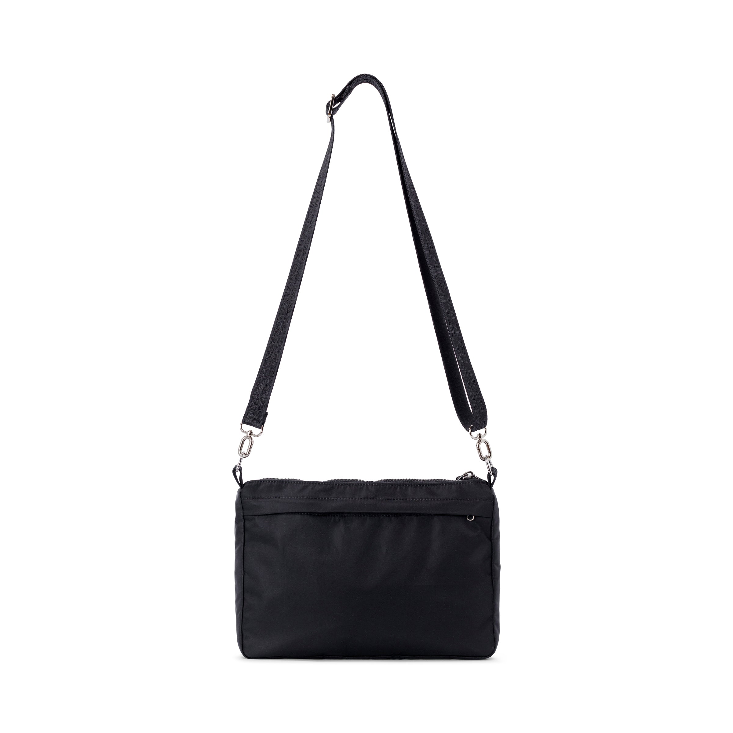 shree crossbody - compact travel crossbody bag with zip pockets #black
