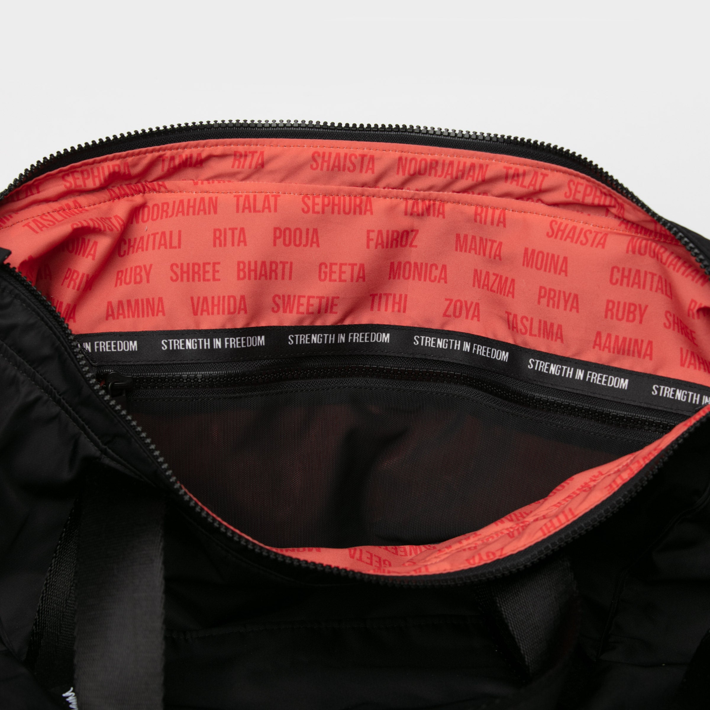 aruna duffel bag nylon gym yoga inside #black