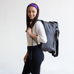 roll top bag duffel backpack water repellent black charcoal #charcoal