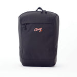 Stylish Rani Backpack featuring Aruna x Cincy Hats co-branded patch and leather accents. #matte_black