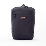 Stylish Rani Backpack featuring Aruna x Cincy Hats co-branded patch and leather accents. #matte_black