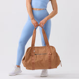 Women's camel brown yoga bag tote with premium finish #camel