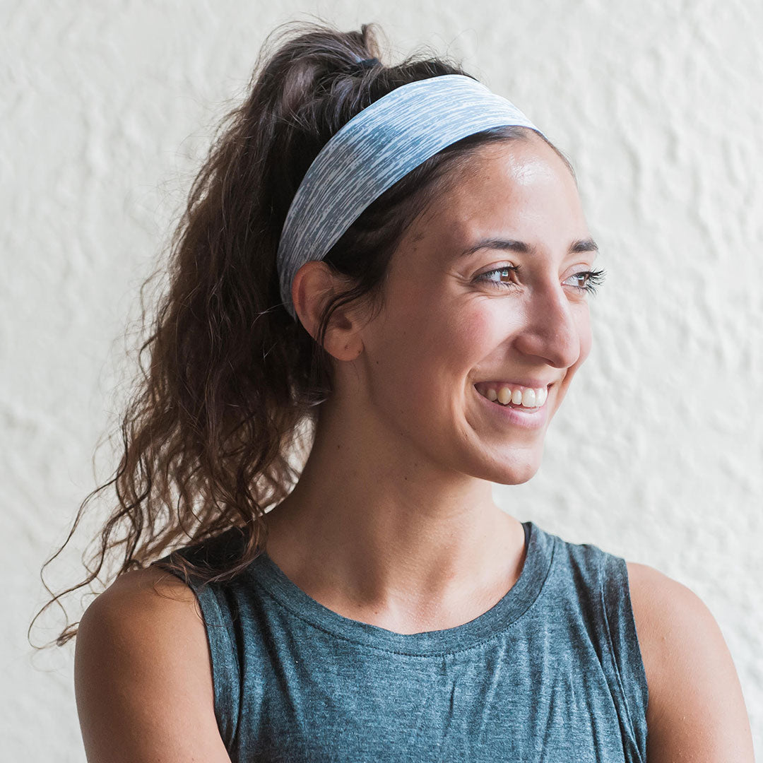 Non Slip Cloth Comfort Soft Workout Women Headbands 4 Inch One Size Gray Brushstrokes #gray_brushstrokes