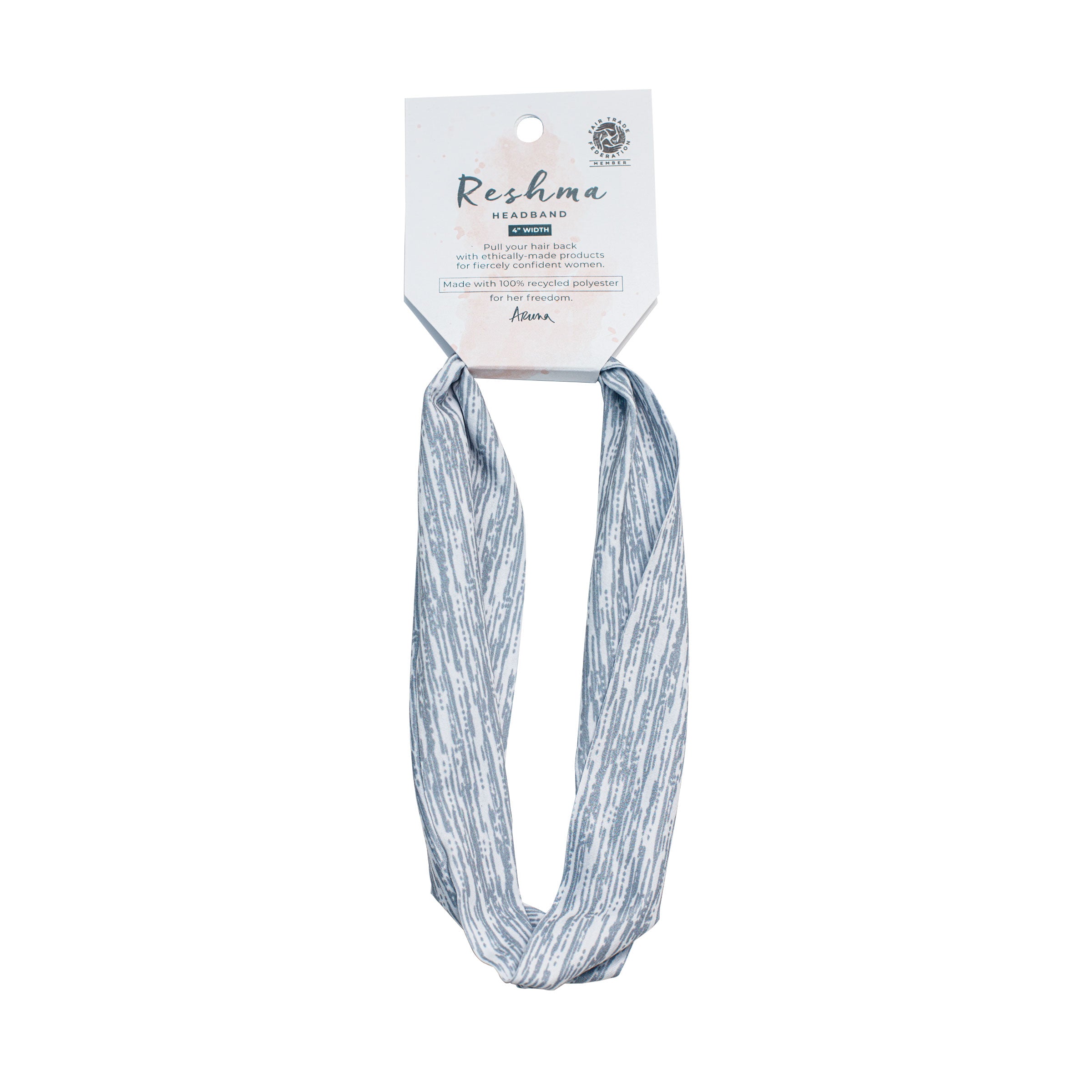 Non Slip Cloth Comfort Soft Workout Women Headbands 4 Inch One Size Gray Brushstrokes #gray_brushstrokes