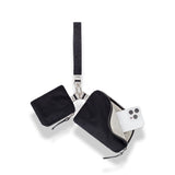 Mona Wristlet black small travel wristlet purse with removable pouches #black