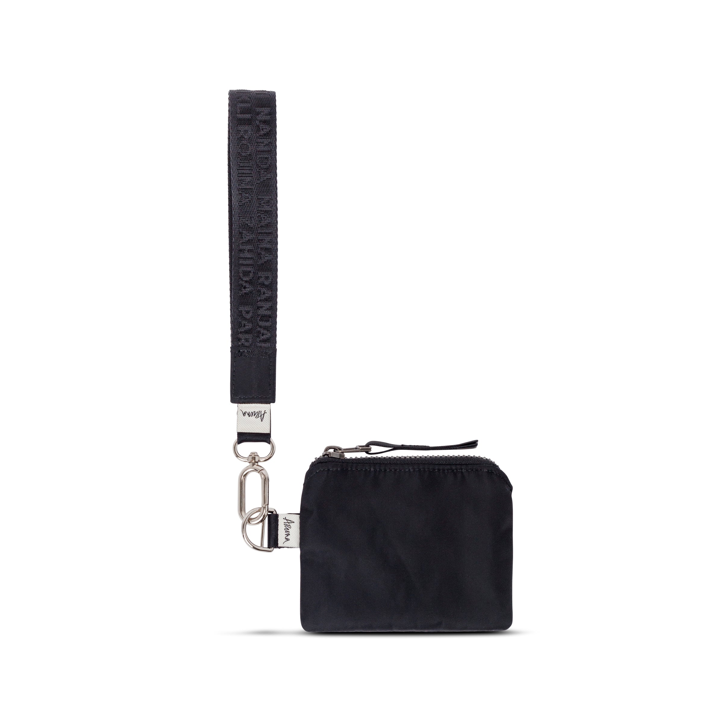 Mona Wristlet black phone wristlet wallet with key attachment #black