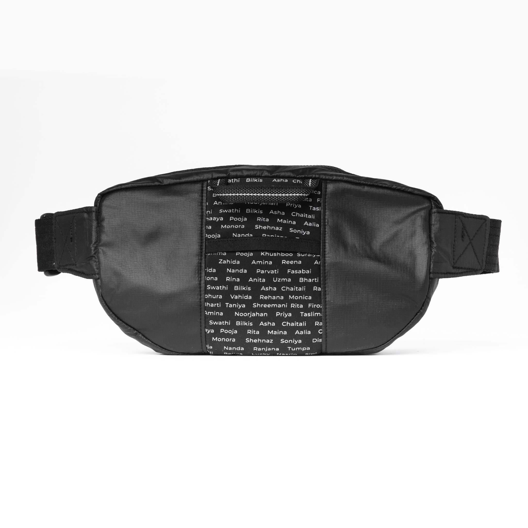 black fanny pack bag for women with cincy hats logo back  #black