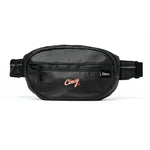 black fanny pack bag for women with cincy hats logo #black