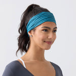 Rita Non Slip Cloth Comfort Soft Workout Women Headbands Teal Indian Print #teal_indian_print