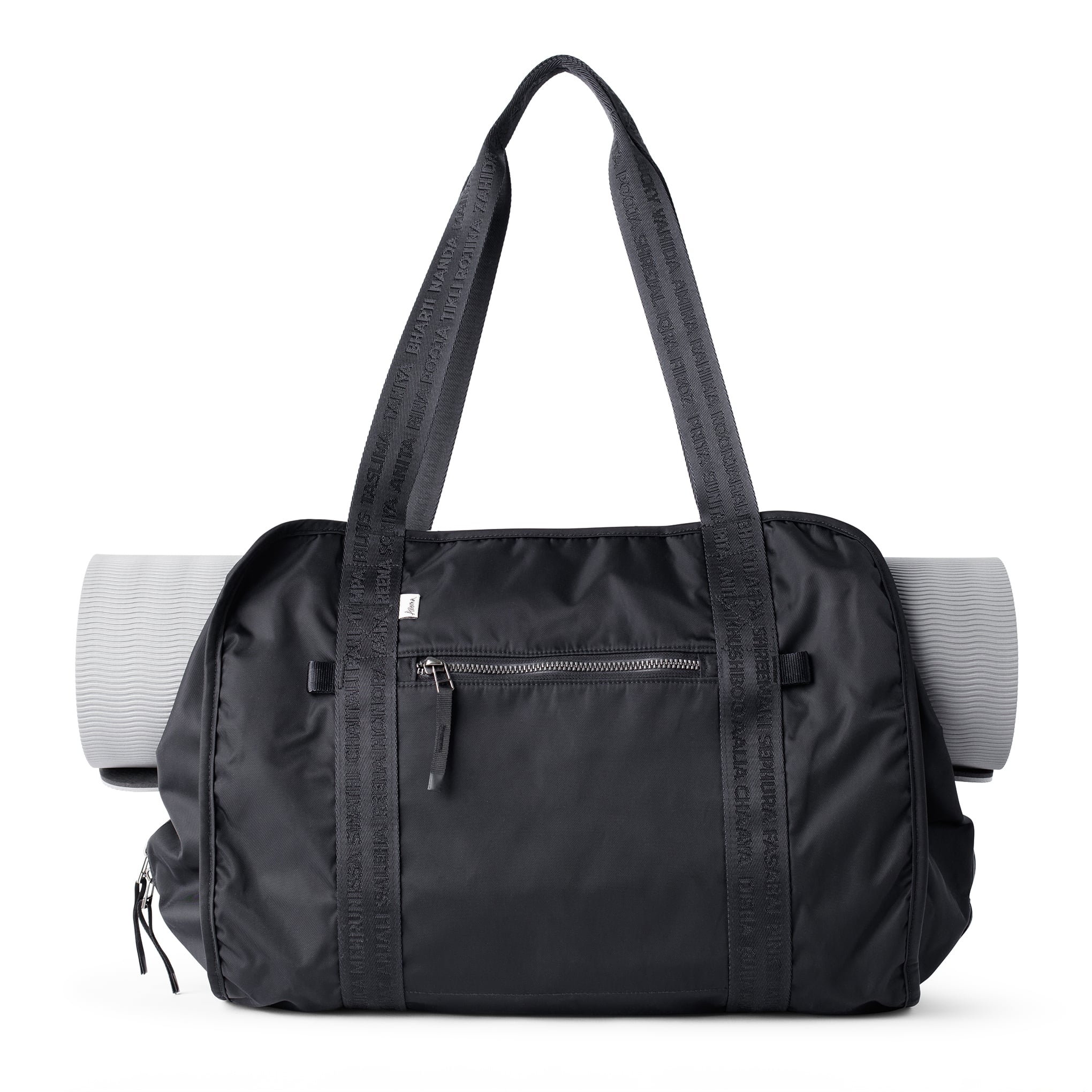 best yoga tote bags for women with mat storage, classic black #black