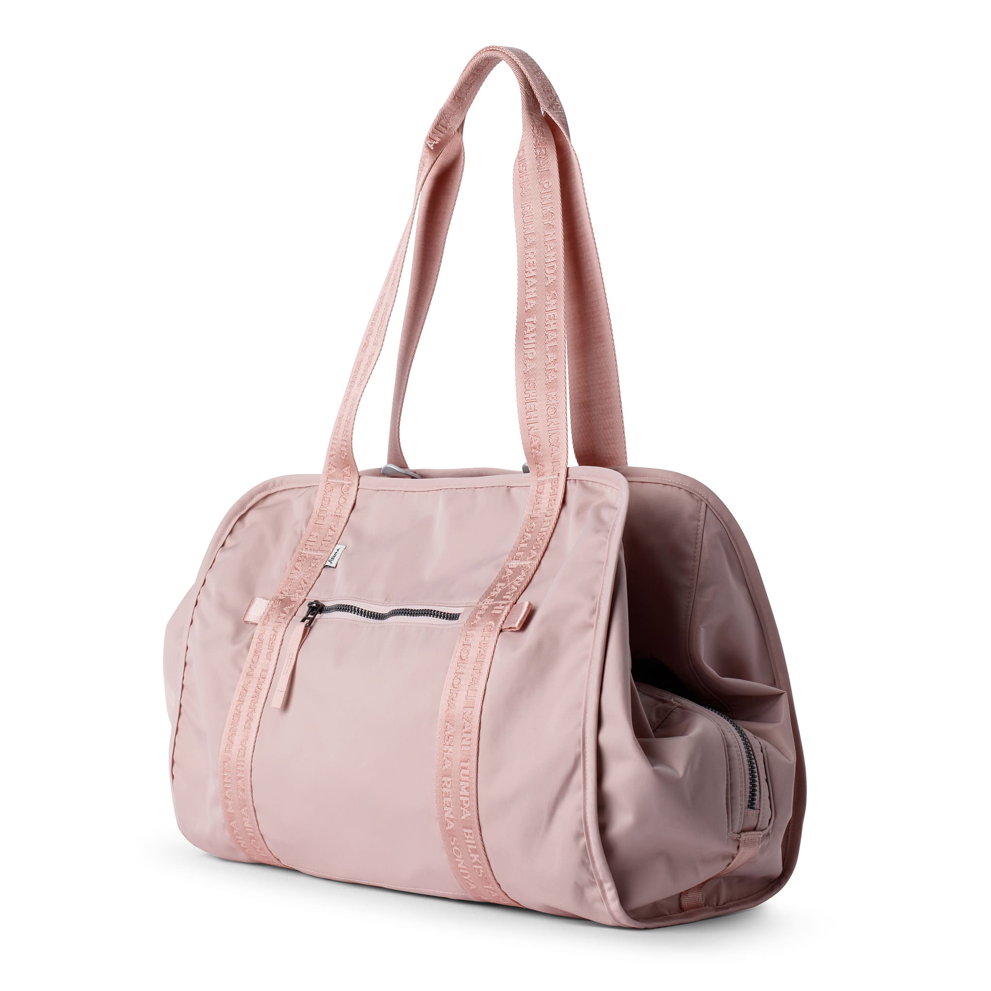 premium yoga mat carrier with exterior stretch pocket, blush pink #blush