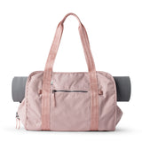 yoga mat tote bag with water bottle pocket, pink #blush