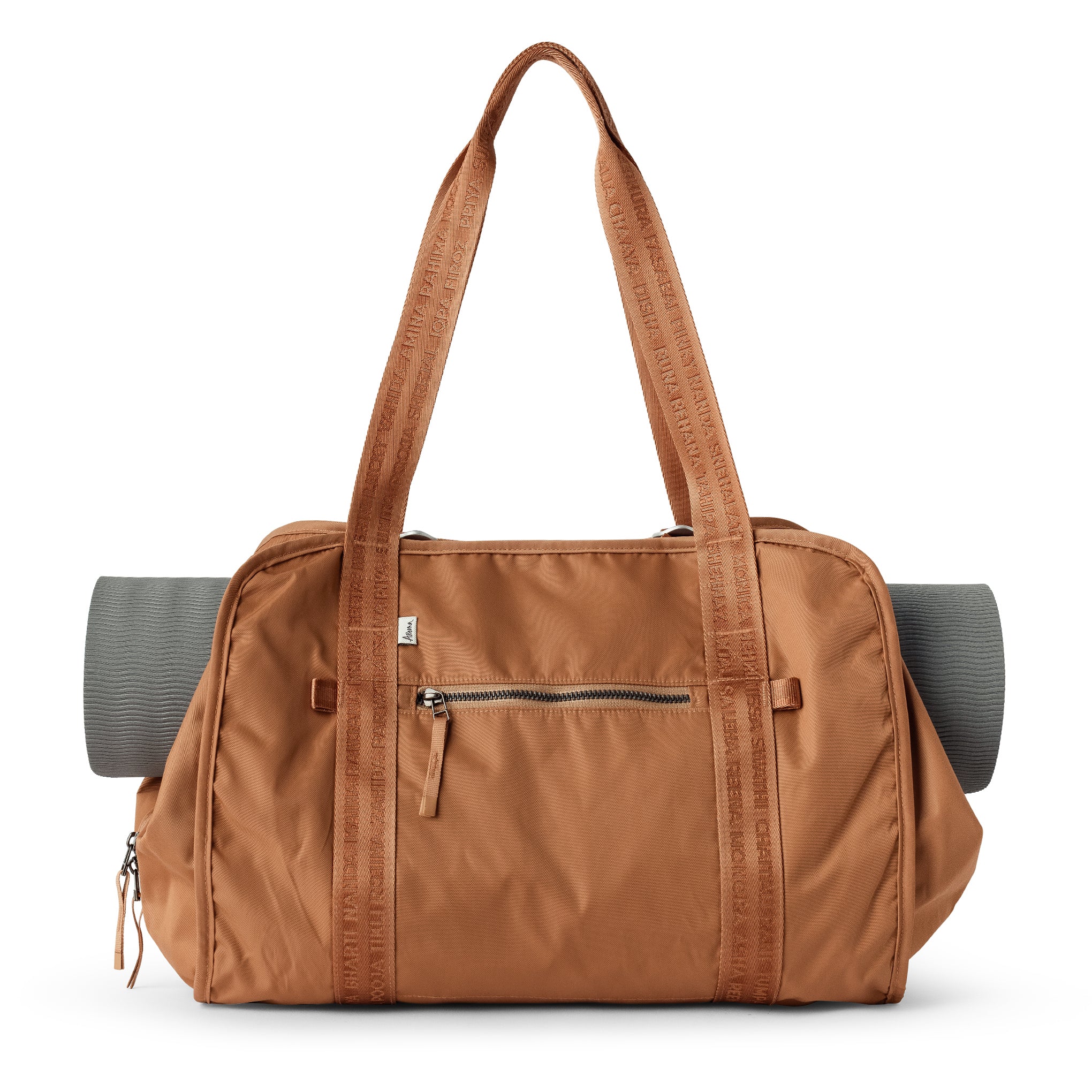 Neutral camel yoga tote bag for women with versatile everyday style #camel