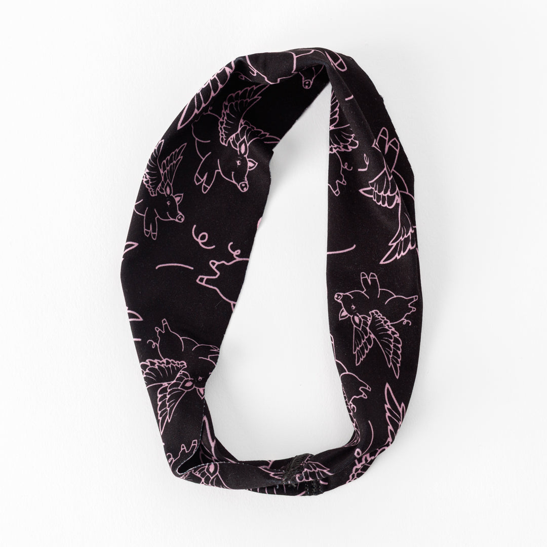 Black Pig Cincinnati Running Headbands Flying Pig 5K Marathon #black_pig_print