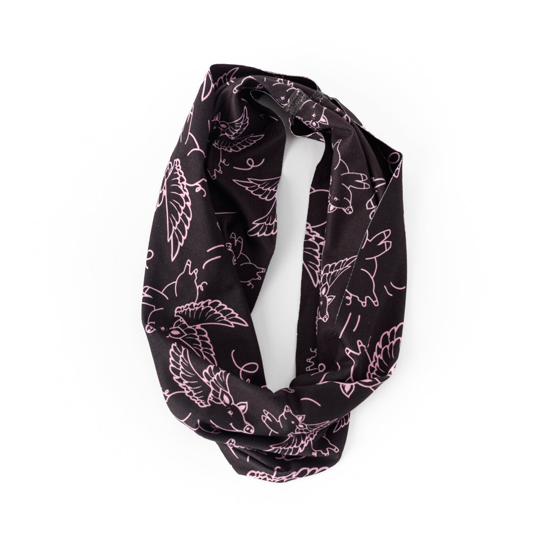 Black Pig Cincinnati Running Headbands Flying Pig 5K Marathon #black_pig_print