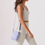 Fair-wage crafted nylon phone purse – compact and travel-friendly #lilac