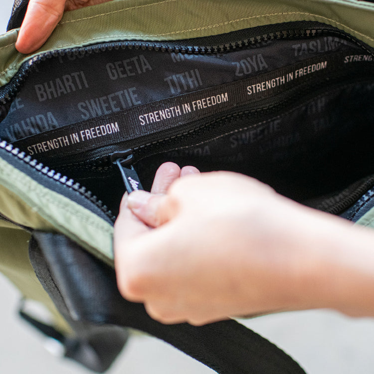 bharti interior olive tote