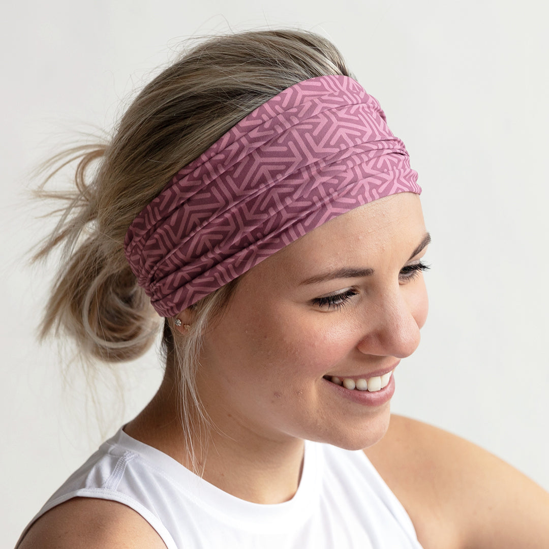 Rita Non Slip Cloth Comfort Soft Workout Women Headbands Dusty Rose Arrows #dusty_rose_arrows