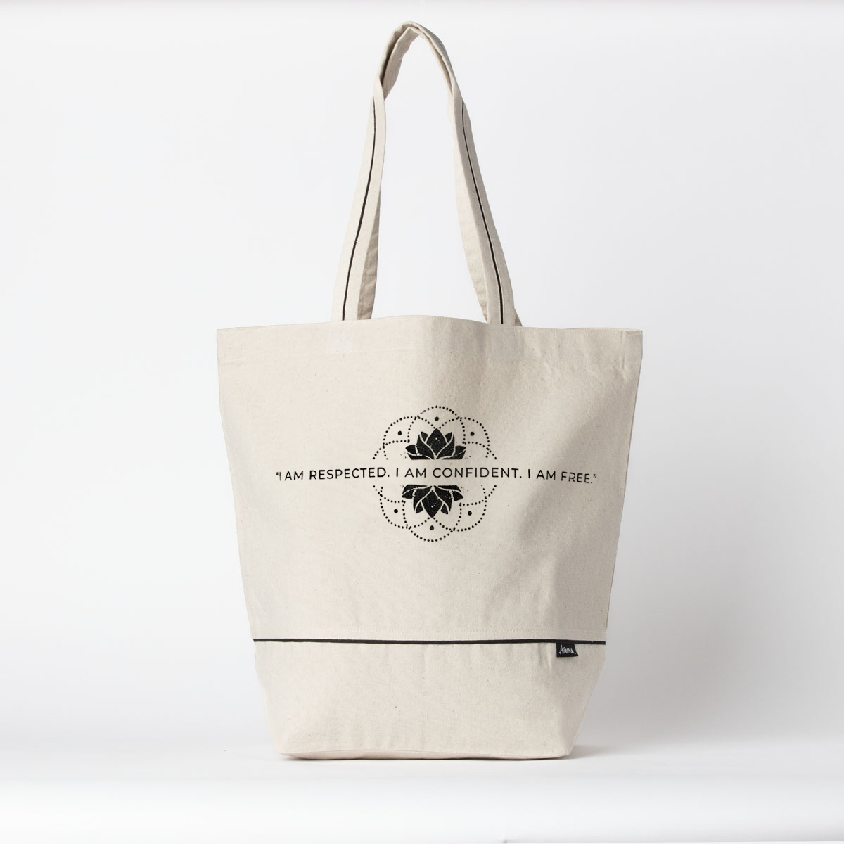 natural cotton canvas tote bag #confident