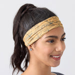 Non Slip Cloth Comfort Soft Workout Women Headbands 4 Inch One Size Gold Floral #gold_floral