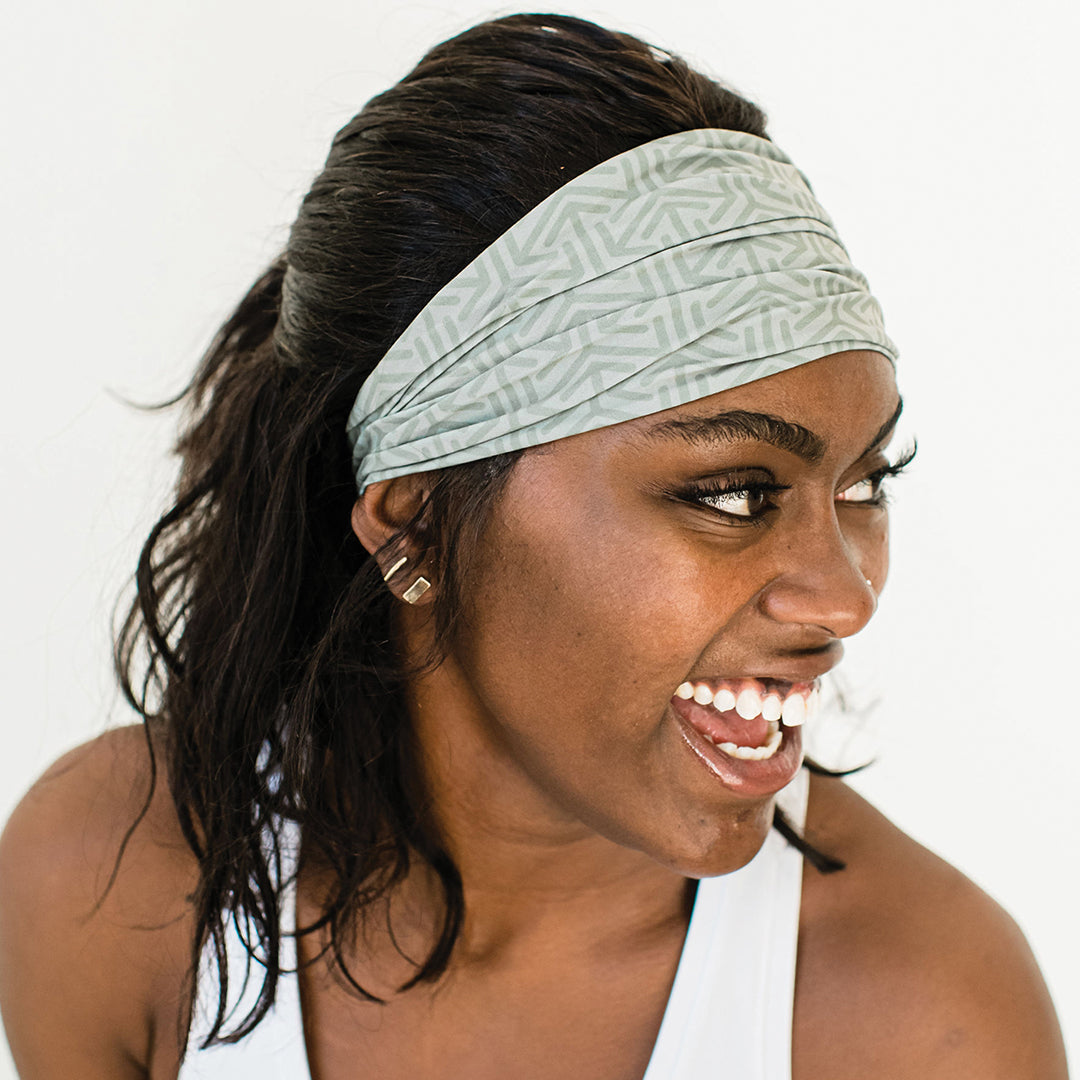 Rita Non Slip Cloth Comfort Soft Workout Women Headbands Army Green Arrows #army_green_arrows