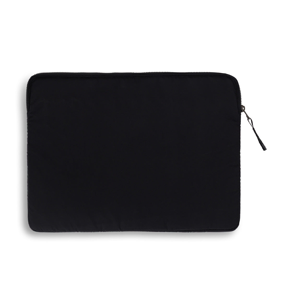 laptop sleeve nylon padded black back side #black