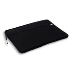 laptop sleeve nylon padded black flat on table #black