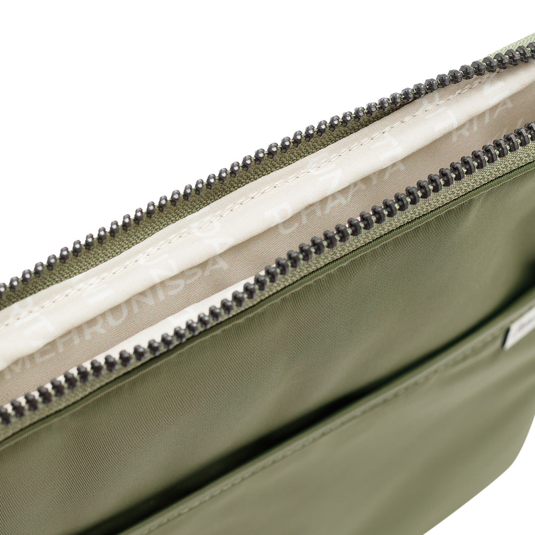 laptop sleeve nylon padded olive green interior  laptop #olive