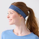 Non Slip Cloth Comfort Soft Workout Women Headbands 4 Inch One Size Lilac Stripe #lilac_stripe