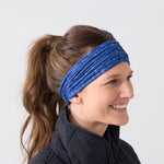 Rita Non Slip Cloth Comfort Soft Workout Women Headbands Navy Pebbles #navy_pebbles