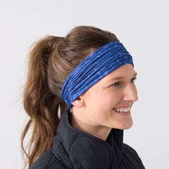 Rita Non Slip Cloth Comfort Soft Workout Women Headbands Navy Pebbles #navy_pebbles