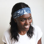 Non Slip Cloth Comfort Soft Workout Women Headbands 4 Inch One Size Navy Splatter Print #navy_splatter_print