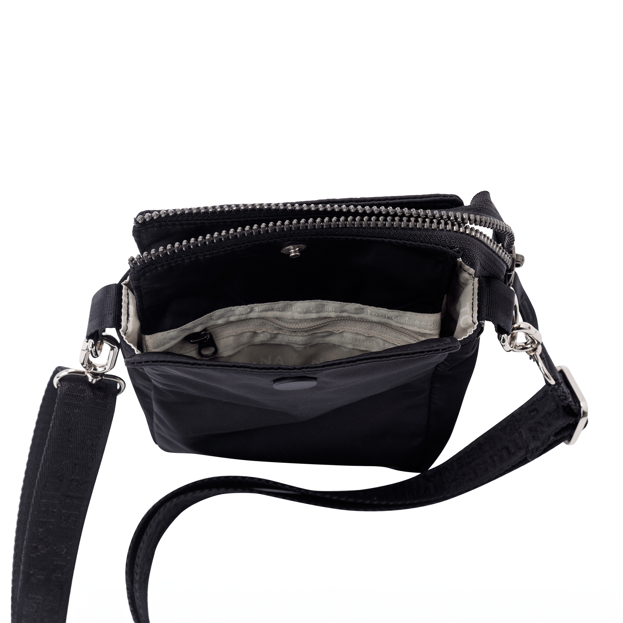 Lightweight travel crossbody wallet – ideal for passports, cards, and cash #black