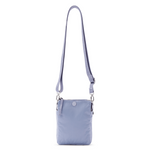 Compact phone crossbody bag with removable strap and zipper compartments #lilac