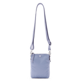 Compact phone crossbody bag with removable strap and zipper compartments #lilac